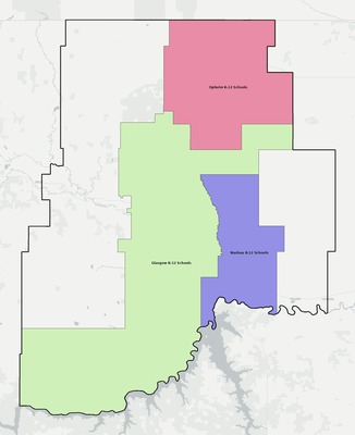 Valley County MT school district boundaries map
