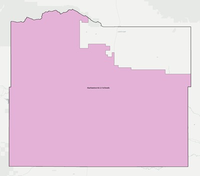 Wheatland County MT school district boundaries map