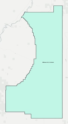 Wibaux County MT school district boundaries map