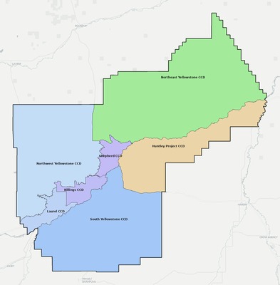 Yellowstone County MT county subdivision map preview