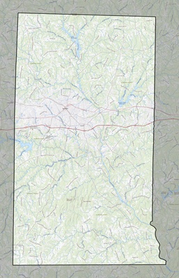 Alamance County NC USGS topo map