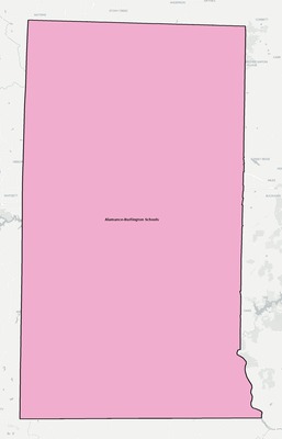 Alamance County NC school district boundaries map