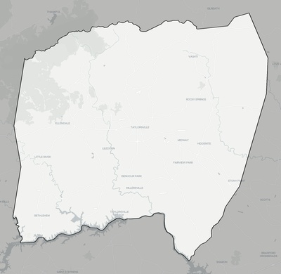 Alexander County NC county basemap context