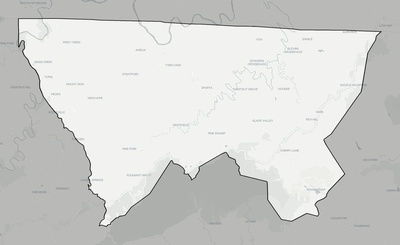 Alleghany County NC county basemap context