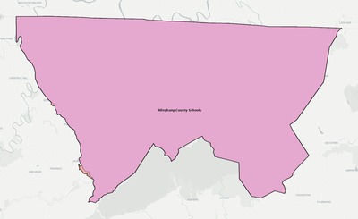 Alleghany County NC school district boundaries map