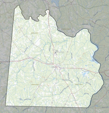Anson County NC USGS topo map