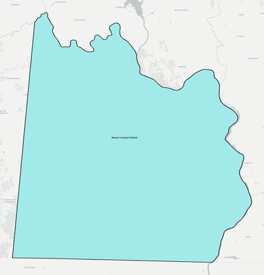Anson County NC school district boundaries map