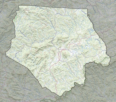 Ashe County NC USGS topo map
