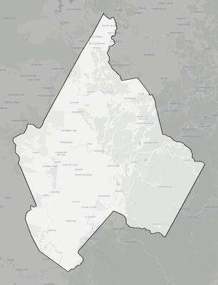 Avery County NC county basemap context