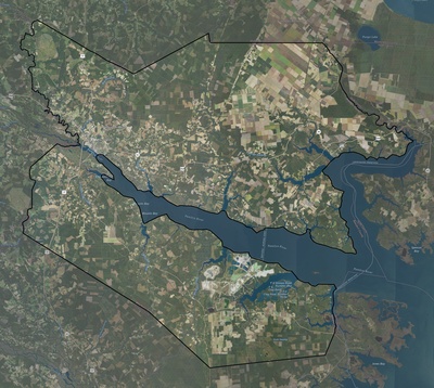 Beaufort County NC USGS imagery and topo map
