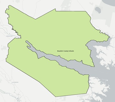 Beaufort County NC school district boundaries map
