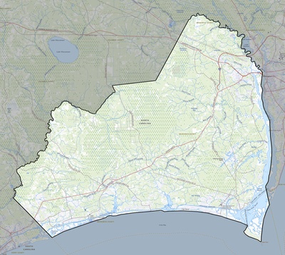 Brunswick County NC USGS topo map