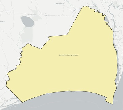 Brunswick County NC school district boundaries map