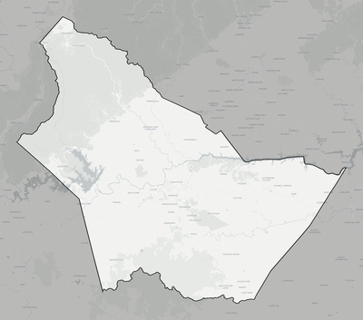 Burke County NC county basemap context