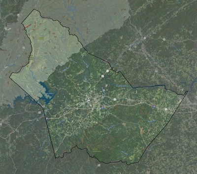 Burke County NC USGS imagery and topo map