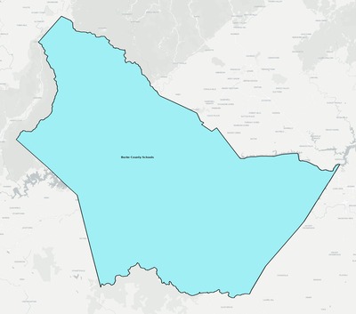 Burke County NC school district boundaries map