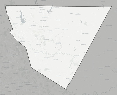 Cabarrus County NC county basemap context