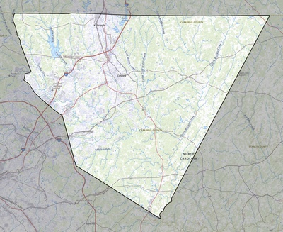 Cabarrus County NC USGS topo map