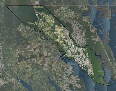 Camden County NC USGS imagery and topo map