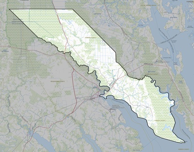 Camden County NC USGS topo map