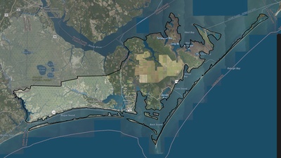 Carteret County NC USGS imagery and topo map