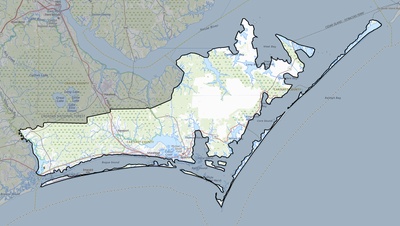 Carteret County NC USGS topo map