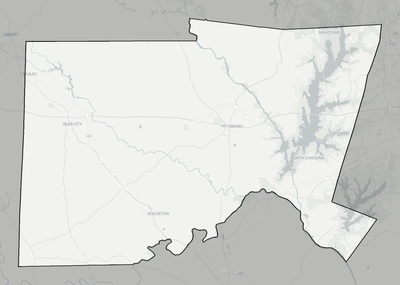 Chatham County NC county basemap context
