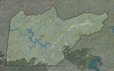 Cherokee County NC USGS imagery and topo map
