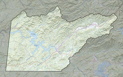 Cherokee County NC USGS topo map