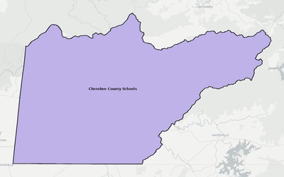 Cherokee County NC school district boundaries map