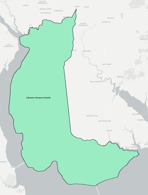 Chowan County NC school district boundaries map