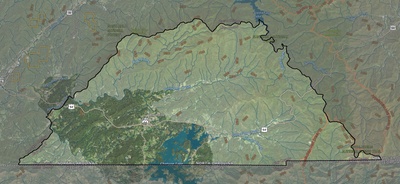Clay County NC USGS imagery and topo map