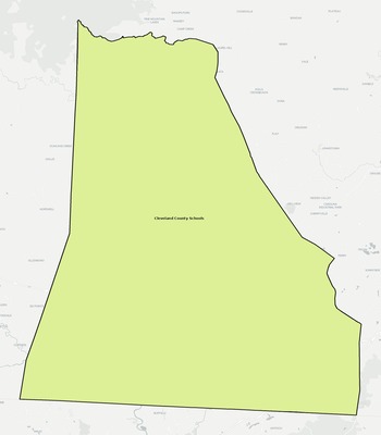 Cleveland County NC school district boundaries map