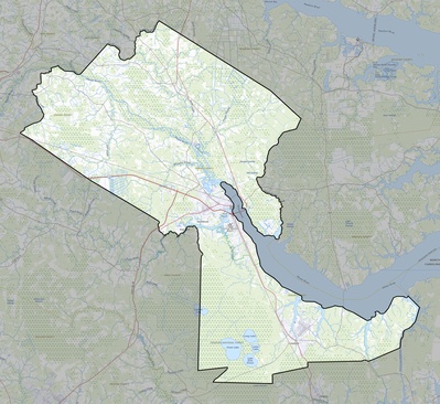 Craven County NC USGS topo map
