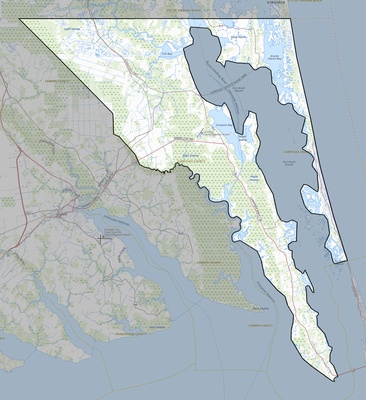 Currituck County NC USGS topo map