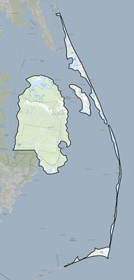 Dare County NC USGS topo map