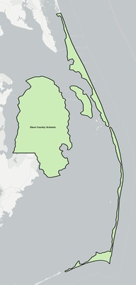 Dare County NC school district boundaries map