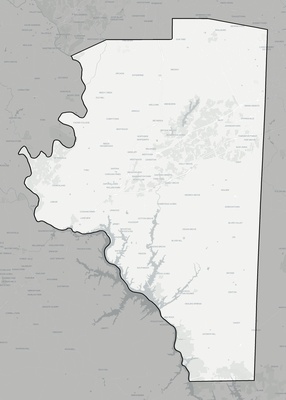 Davidson County NC county basemap context
