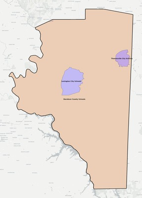 Davidson County NC school district boundaries map