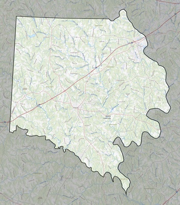 Davie County NC USGS topo map