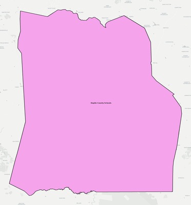 Duplin County NC school district boundaries map
