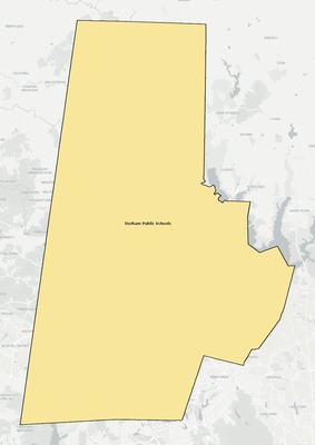 Durham County NC school district boundaries map