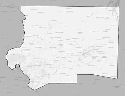 Forsyth County NC county basemap context