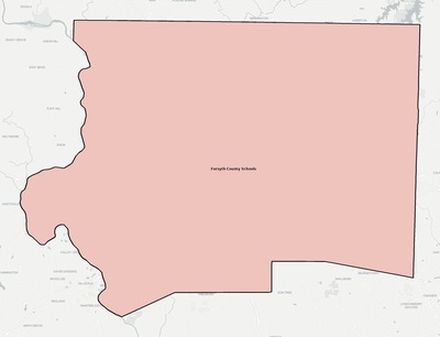 Forsyth County NC school district boundaries map