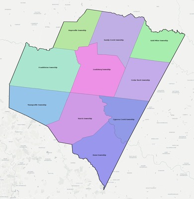 Franklin County NC townships and subdivisions map