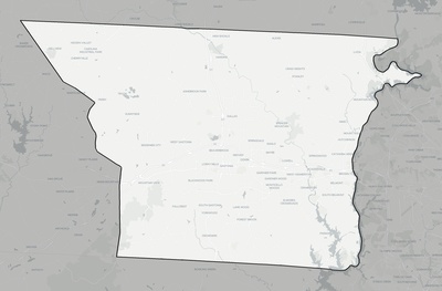 Gaston County NC county basemap context