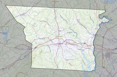 Gaston County NC USGS topo map