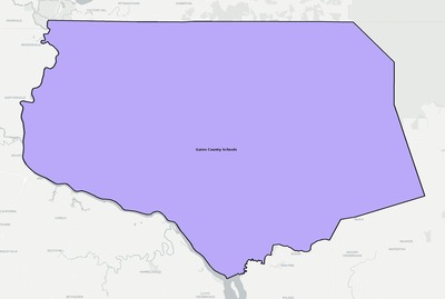 Gates County NC school district boundaries map