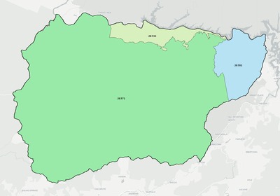 Graham County NC ZIP code boundaries map