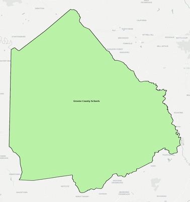 Greene County NC school district boundaries map